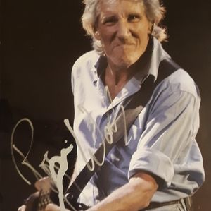 Autographed Roger Waters concert photo 17x11